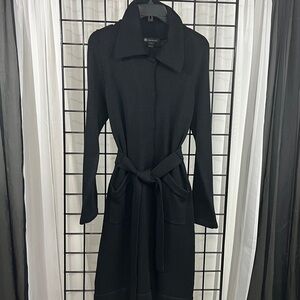 VINTAGE INC International Concepts Black Knit Long Sweater /Coat